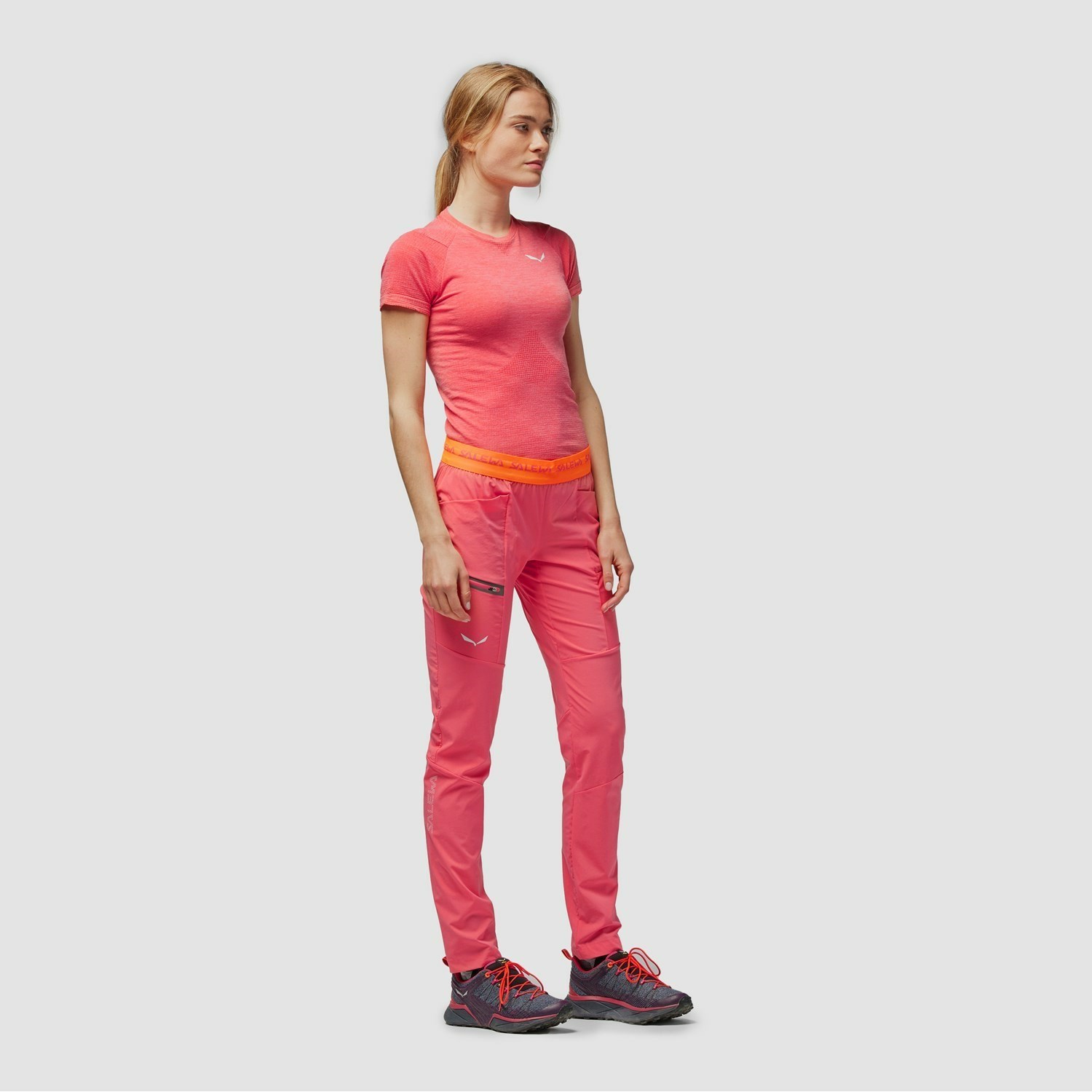 Pantalon Softshell Salewa Pedroc Light Durastretch Mujer Rosas | EP9384605