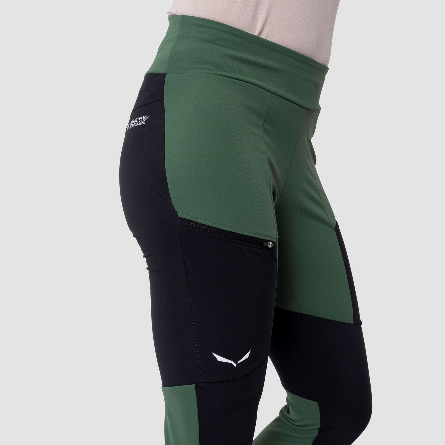 Pantalon Softshell Salewa Puez Dry Responsive Cargo Tights Mujer Verde Negras | BL3675281