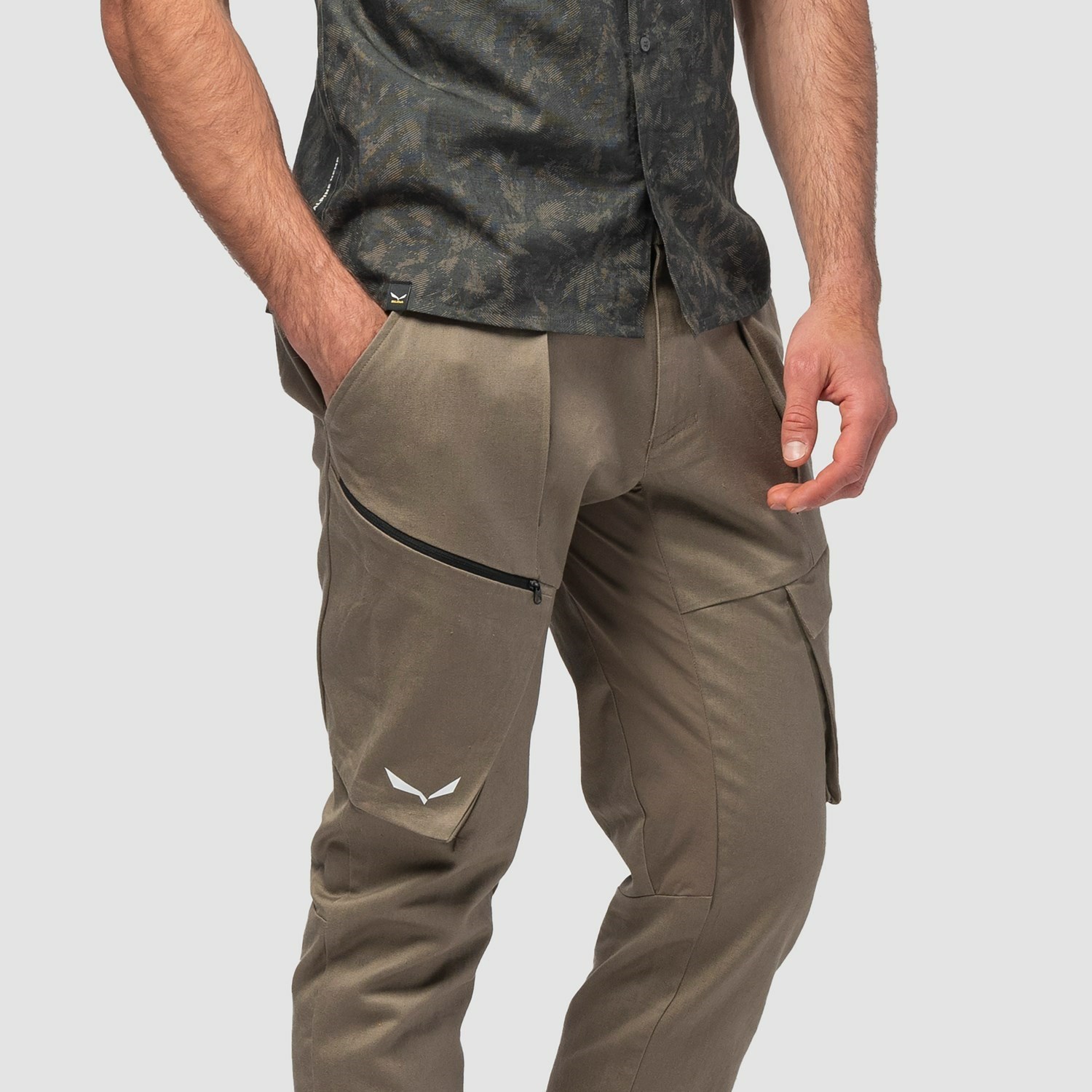 Pantalon Softshell Salewa Puez Hemp Cargo Hombre Marrones | IH0751432