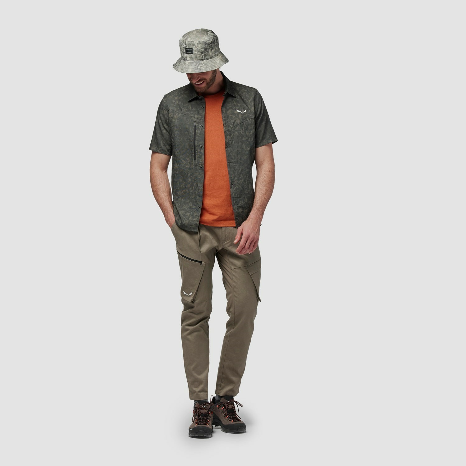 Pantalon Softshell Salewa Puez Hemp Cargo Hombre Marrones | IH0751432