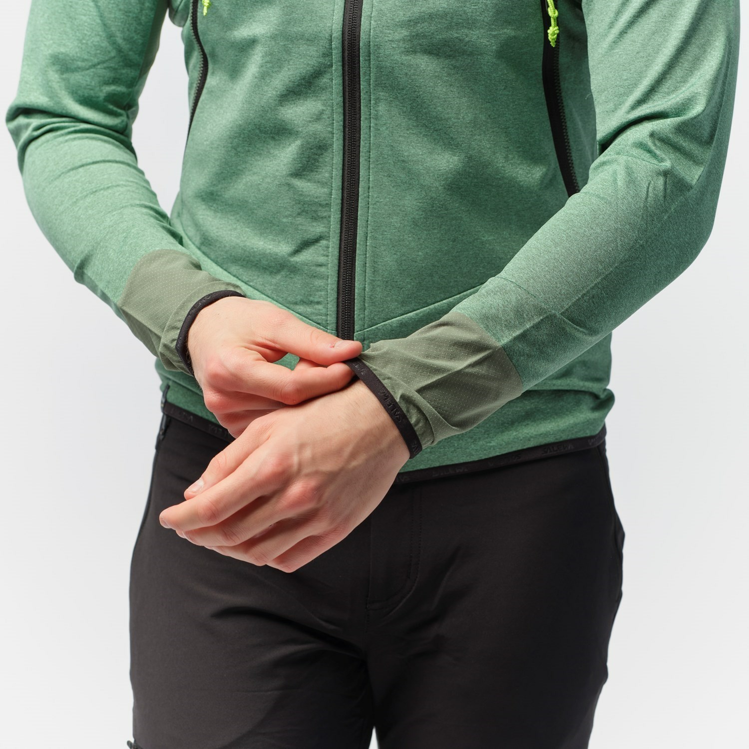 Sudadera Con Capucha Salewa Agner Híbrido Polarlite Durastretch Encapuchado Chaquetas Hombre Verde | EO1394057