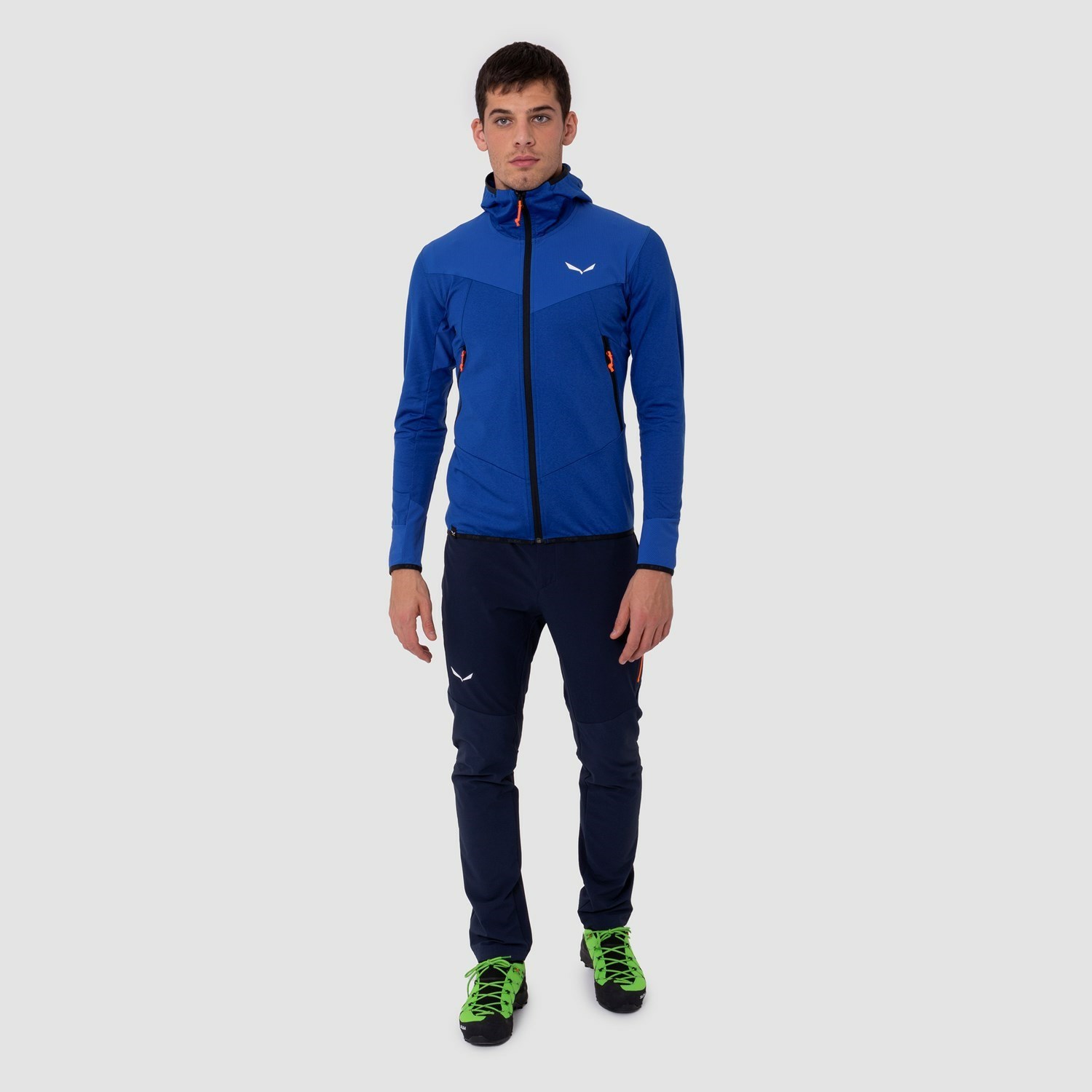 Sudadera Con Capucha Salewa Agner Híbrido Polarlite Durastretch Encapuchado Chaquetas Hombre Azules | OB1025487