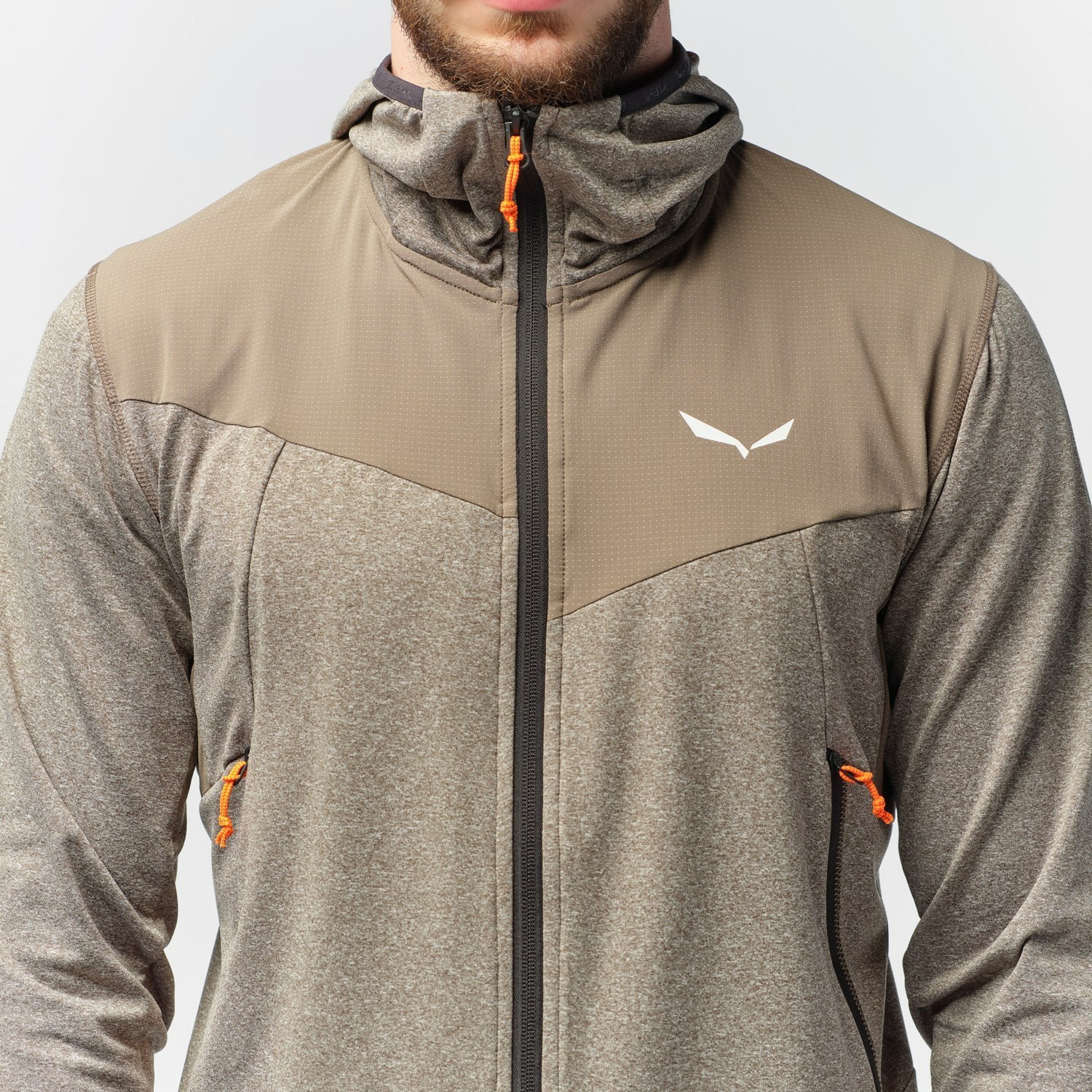 Sudadera Con Capucha Salewa Agner Híbrido Polarlite Durastretch Encapuchado Chaquetas Hombre Marrones | XW2567348