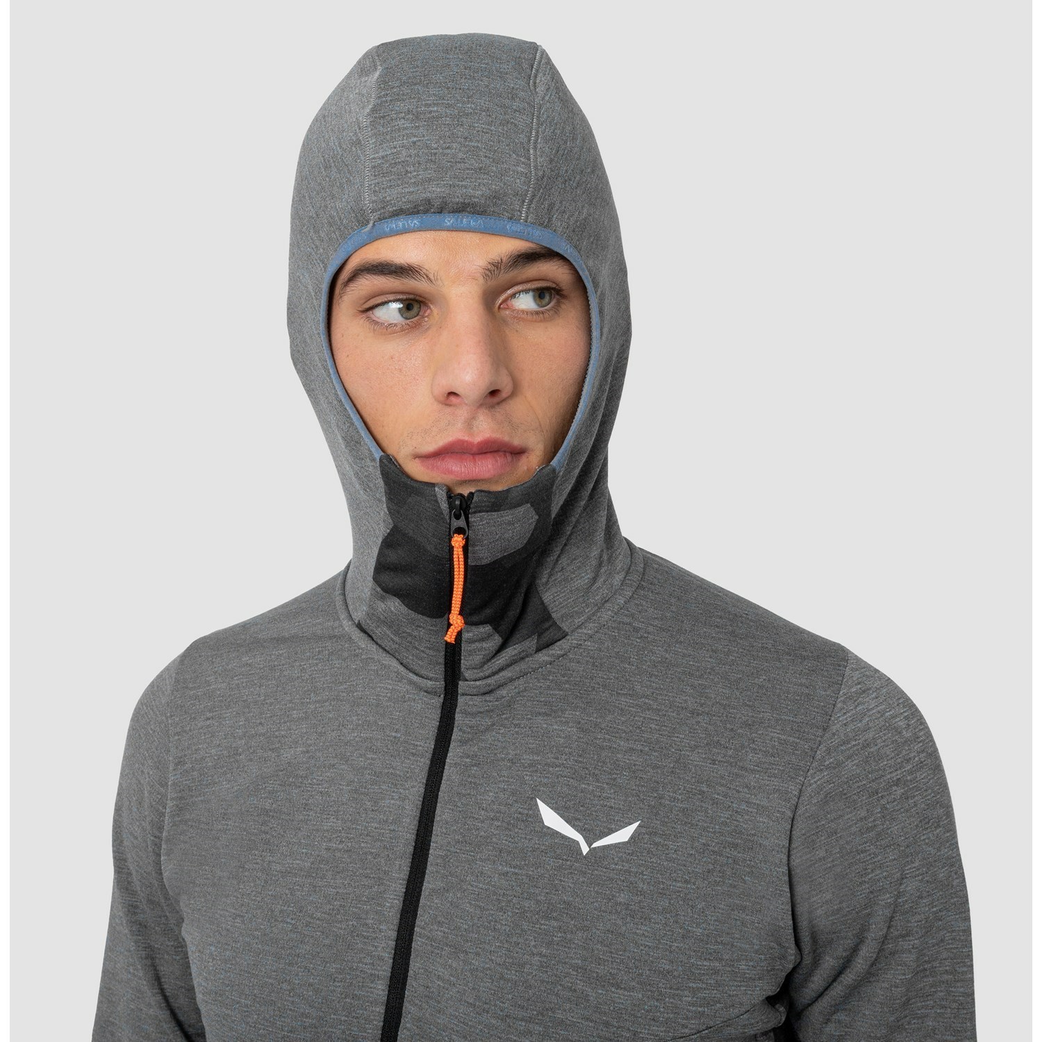 Sudadera Con Capucha Salewa Boe Merino Encapuchado Half Zip Tee Hombre Gris | UZ1649730