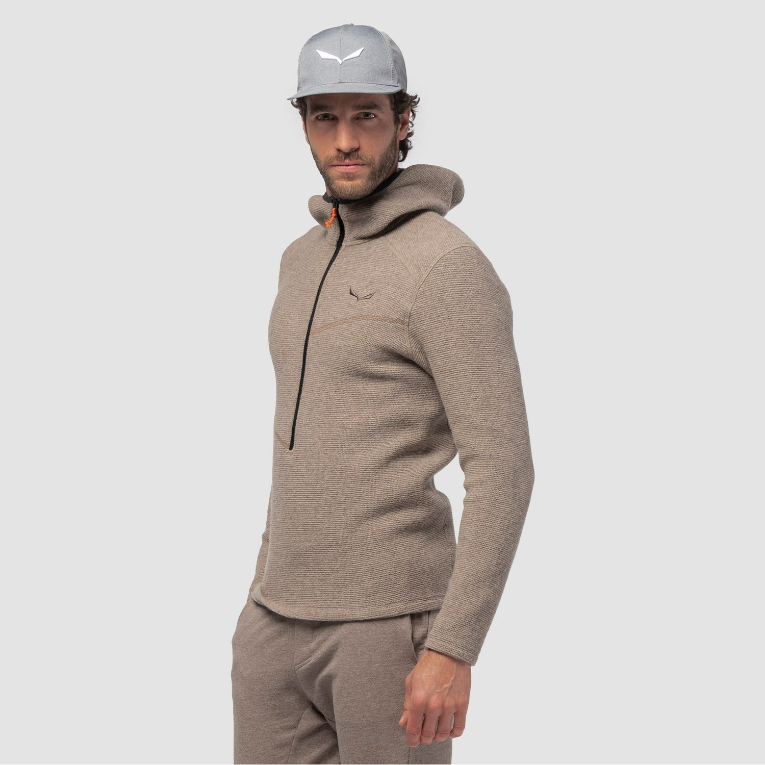 Sudadera Con Capucha Salewa Fanes Sarner Half Zip Hoodie Hombre Marrones | TX8469325