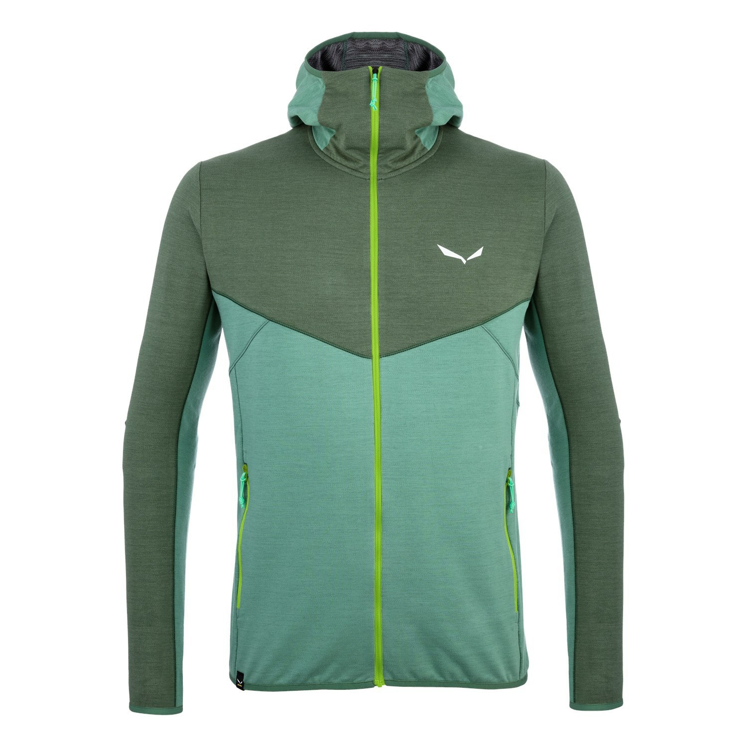 Sudadera Con Capucha Salewa Light Micro Polarlite Full Zip Encapuchado Chaquetas Hombre Verde | AY6958742