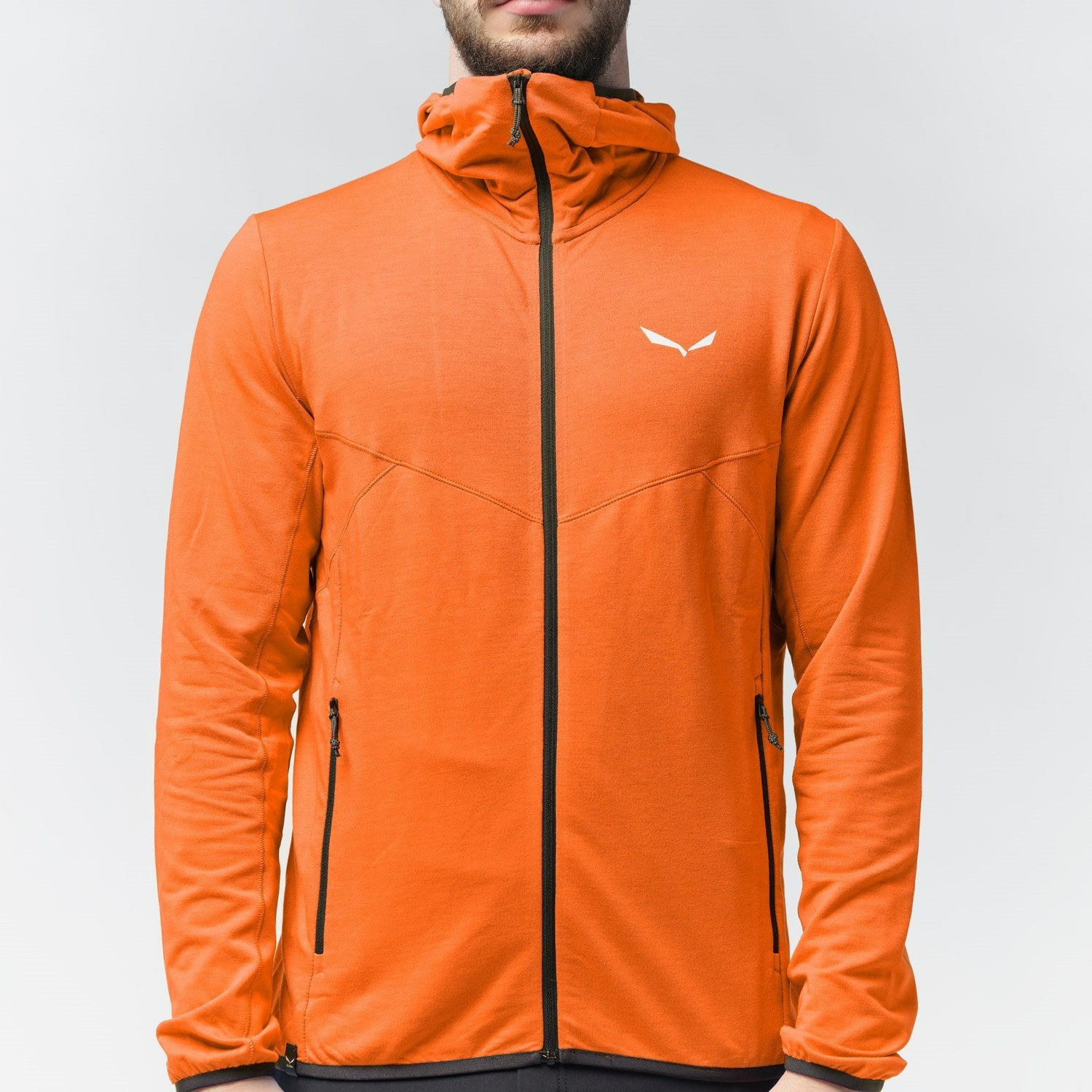 Sudadera Con Capucha Salewa Light Micro Polarlite Full Zip Encapuchado Chaquetas Hombre Naranjas | JM8753469