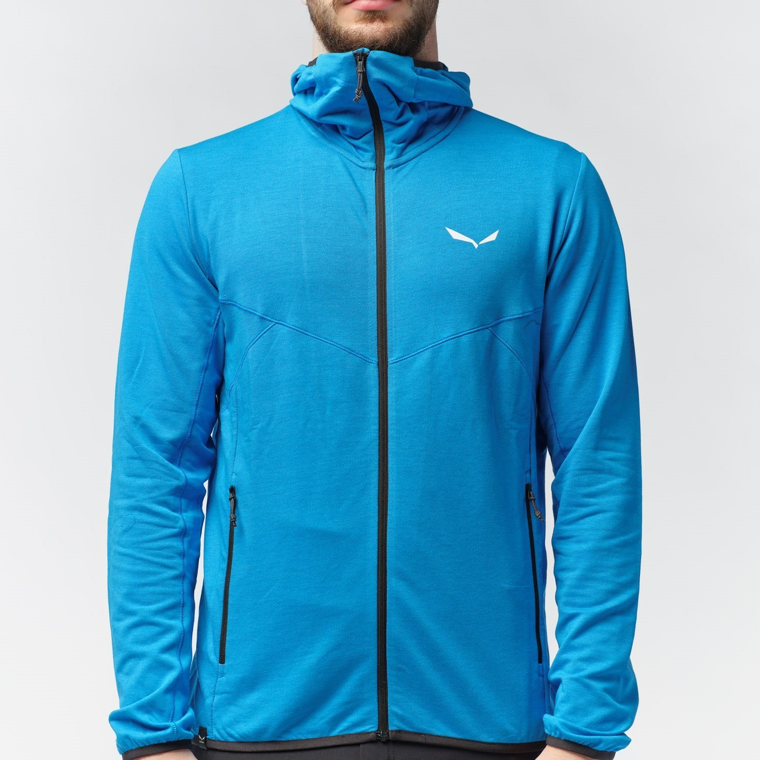 Sudadera Con Capucha Salewa Light Micro Polarlite Full Zip Encapuchado Chaquetas Hombre Azules | RI9480735