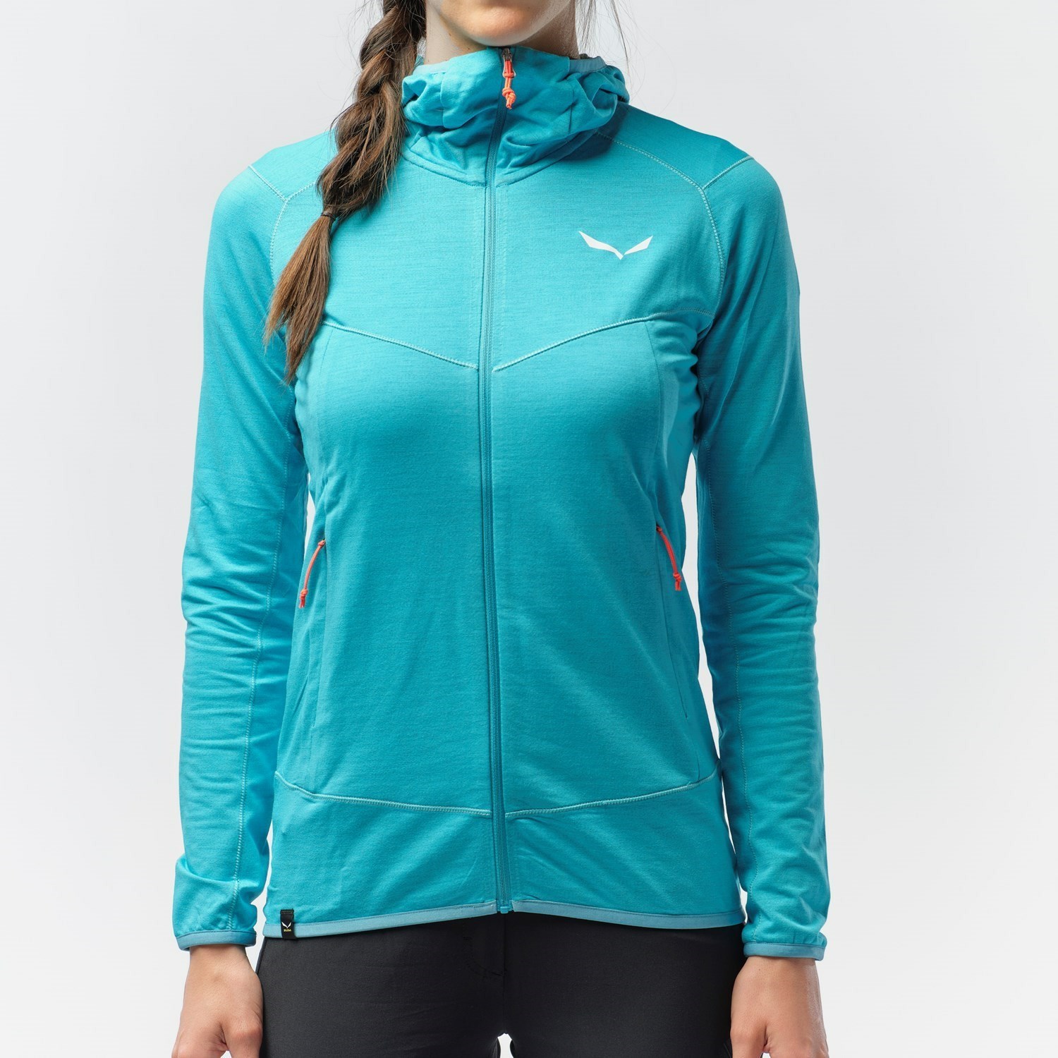 Sudadera Con Capucha Salewa Light Micro Polarlite Full Zip Encapuchado Chaquetas Mujer Azules | UO4708256