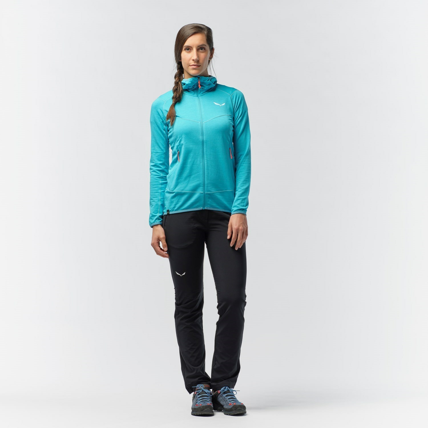 Sudadera Con Capucha Salewa Light Micro Polarlite Full Zip Encapuchado Chaquetas Mujer Azules | UO4708256