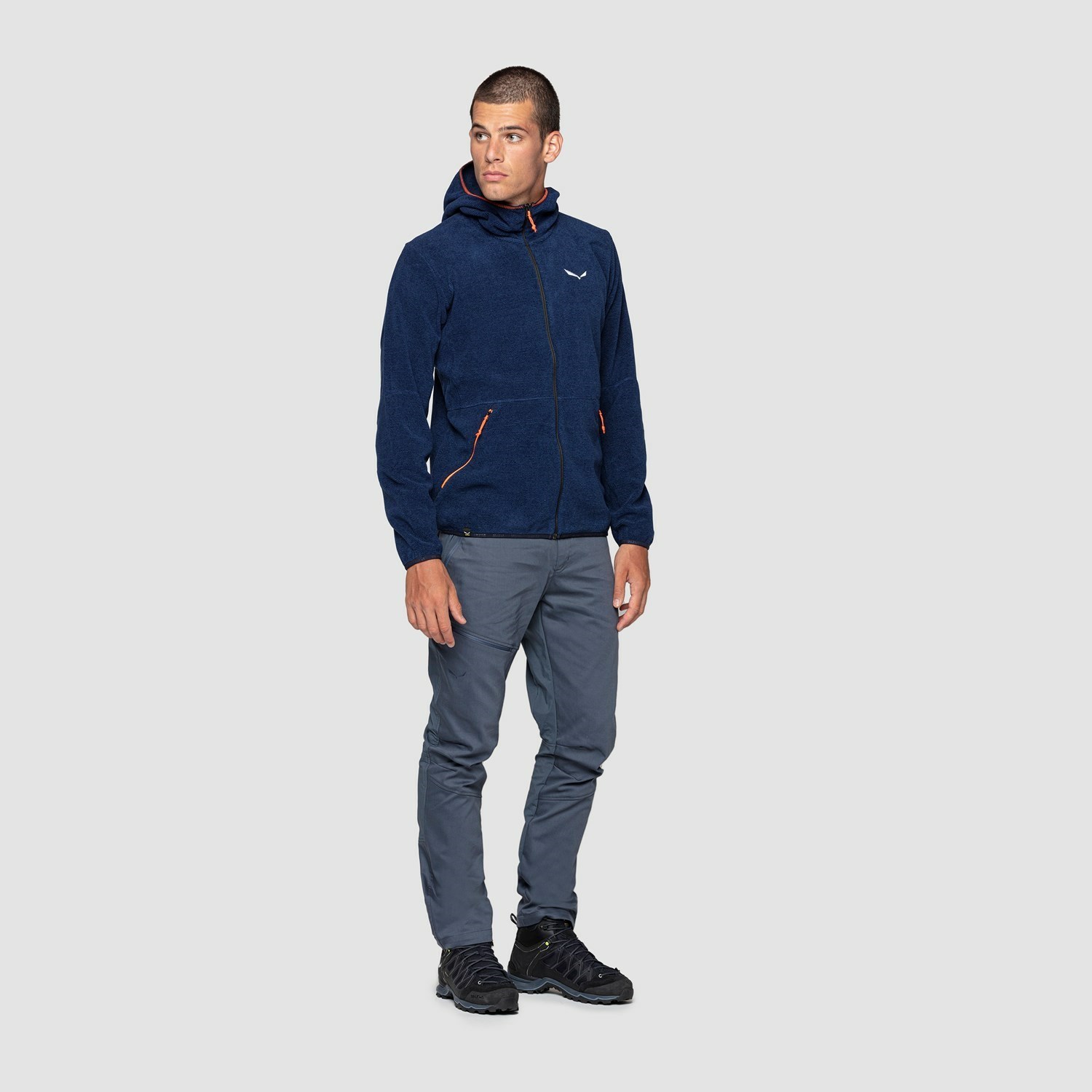 Sudadera Con Capucha Salewa Nuvolo Chaquetas Hombre Azules | UX0523647