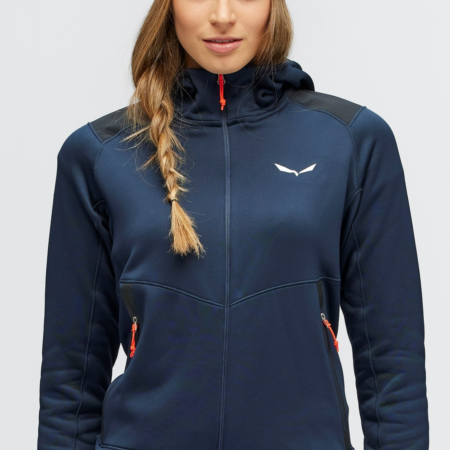 Sudadera Con Capucha Salewa Odle Polarlite Chaquetas Mujer Azul Marino | NF9274380