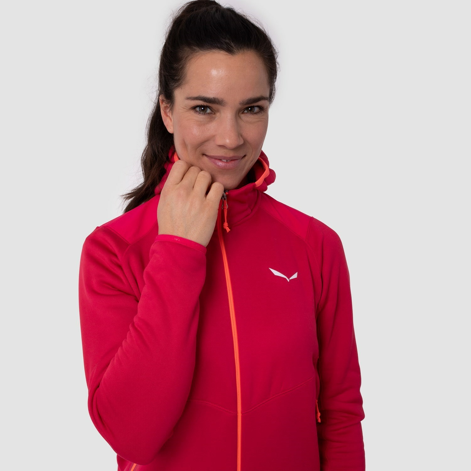 Sudadera Con Capucha Salewa Odle Polarlite Chaquetas Mujer Rojas | OC6508932