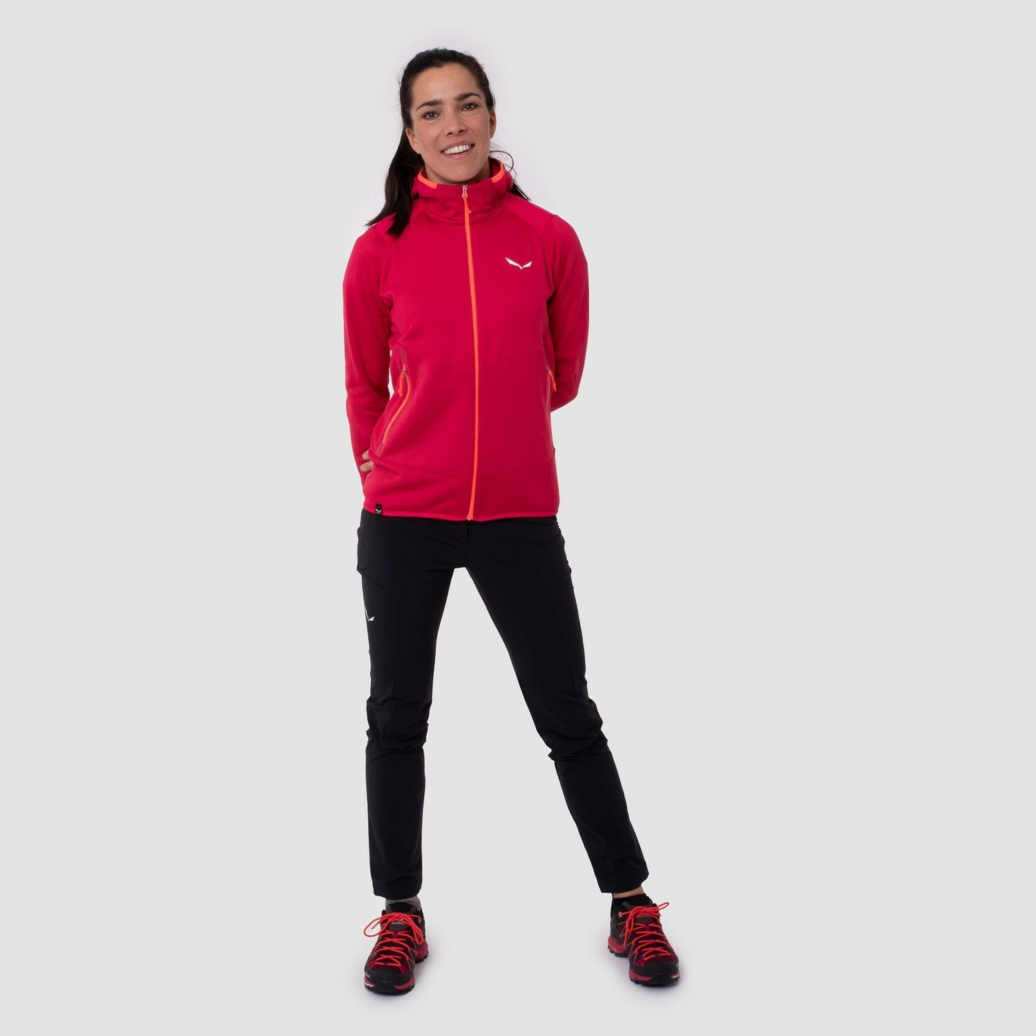 Sudadera Con Capucha Salewa Odle Polarlite Chaquetas Mujer Rojas | OC6508932