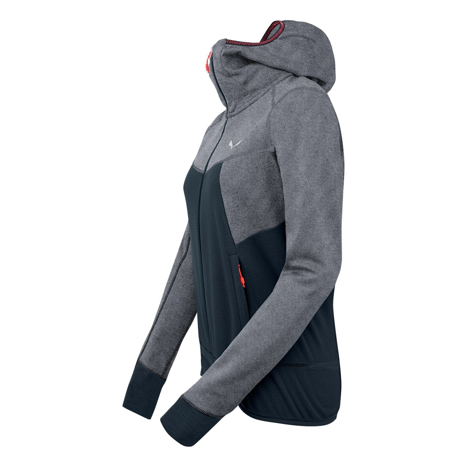 Sudadera Con Capucha Salewa Puez Híbrido Polarlite Encapuchado Chaquetas Mujer Gris | LC9843152