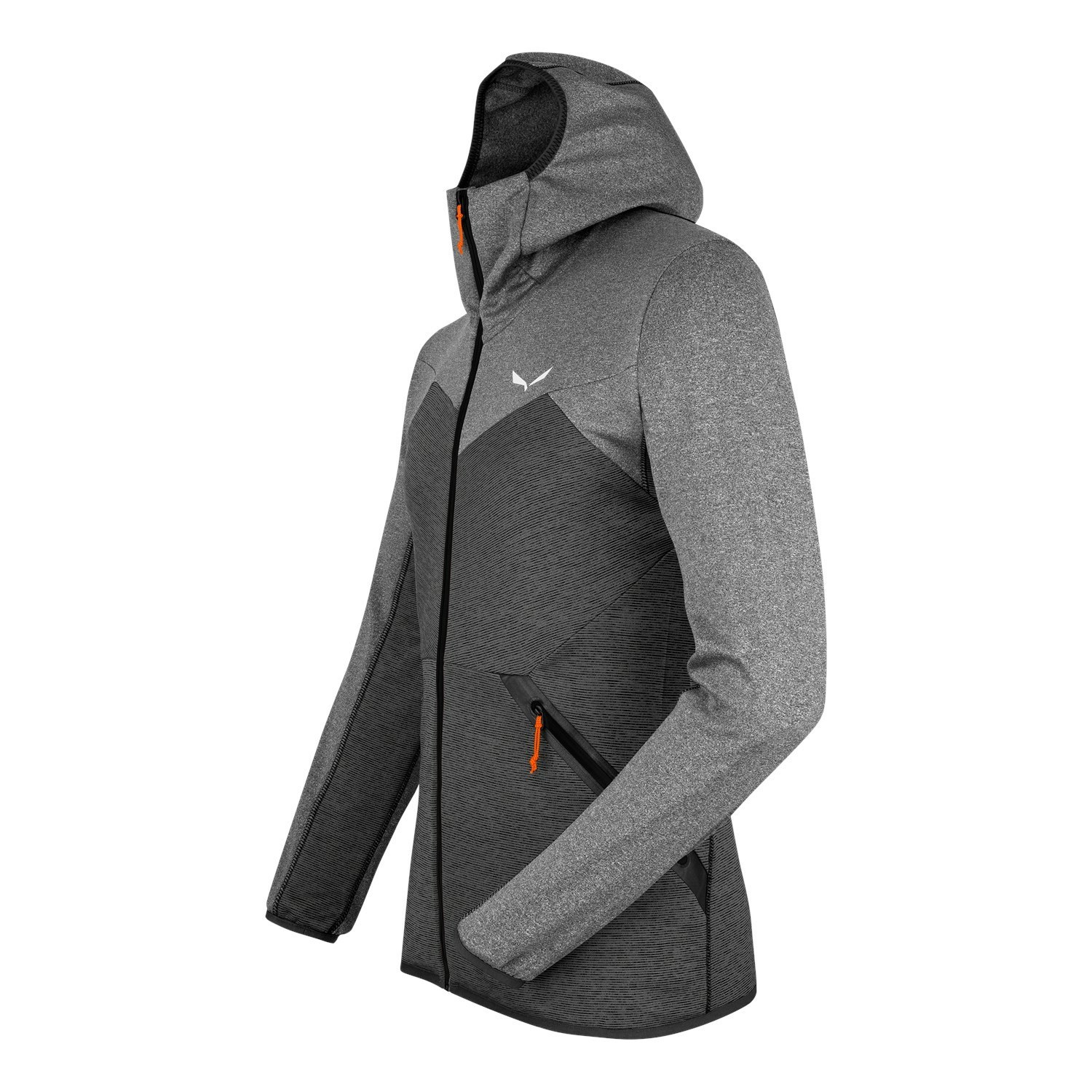 Sudadera Con Capucha Salewa Puez Melange Polarlite Encapuchado Chaquetas Hombre Gris | HK3064159