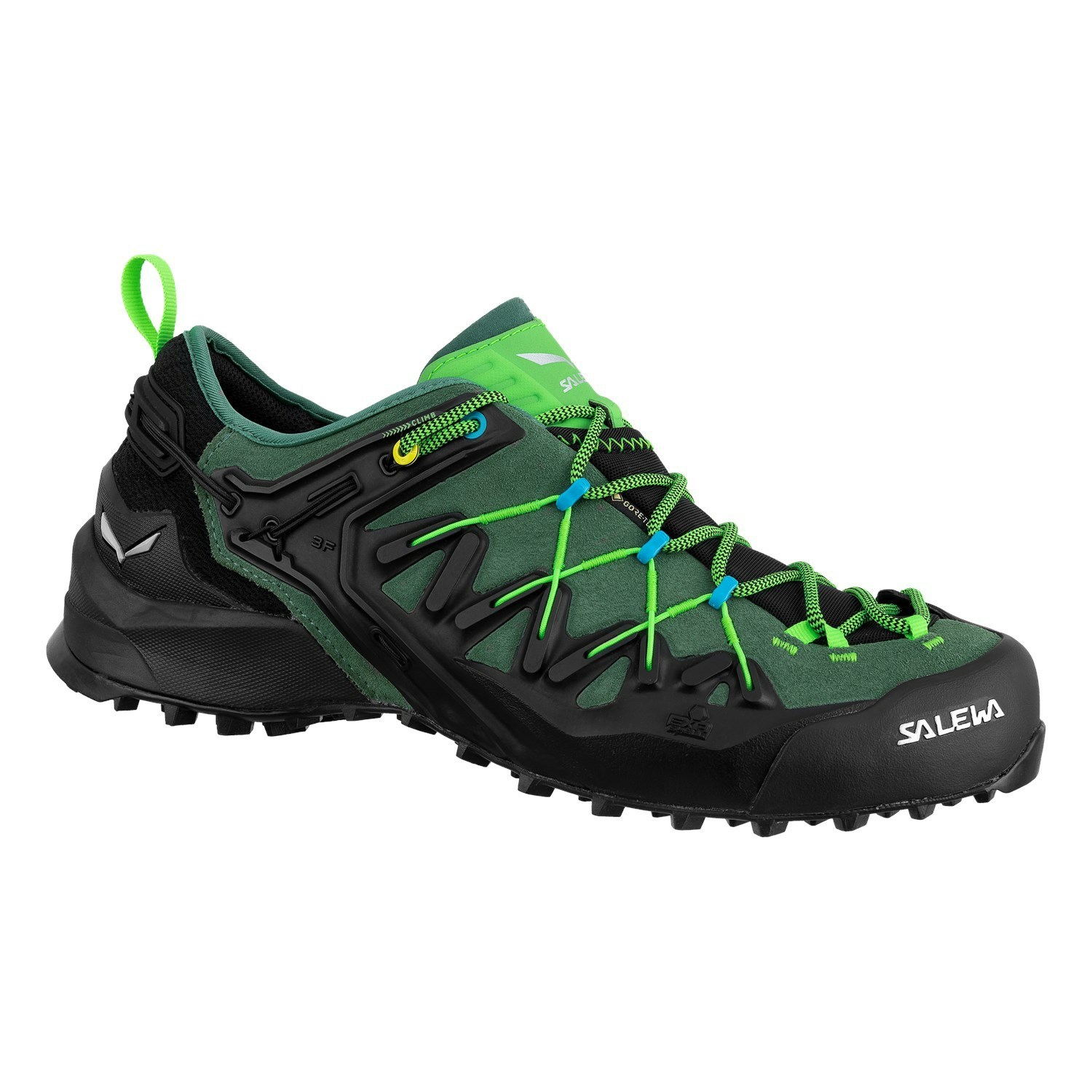 Zapatillas Senderismo Salewa Wildfire Edge GORE-TEX® Hombre Verde Negras | ER8725319