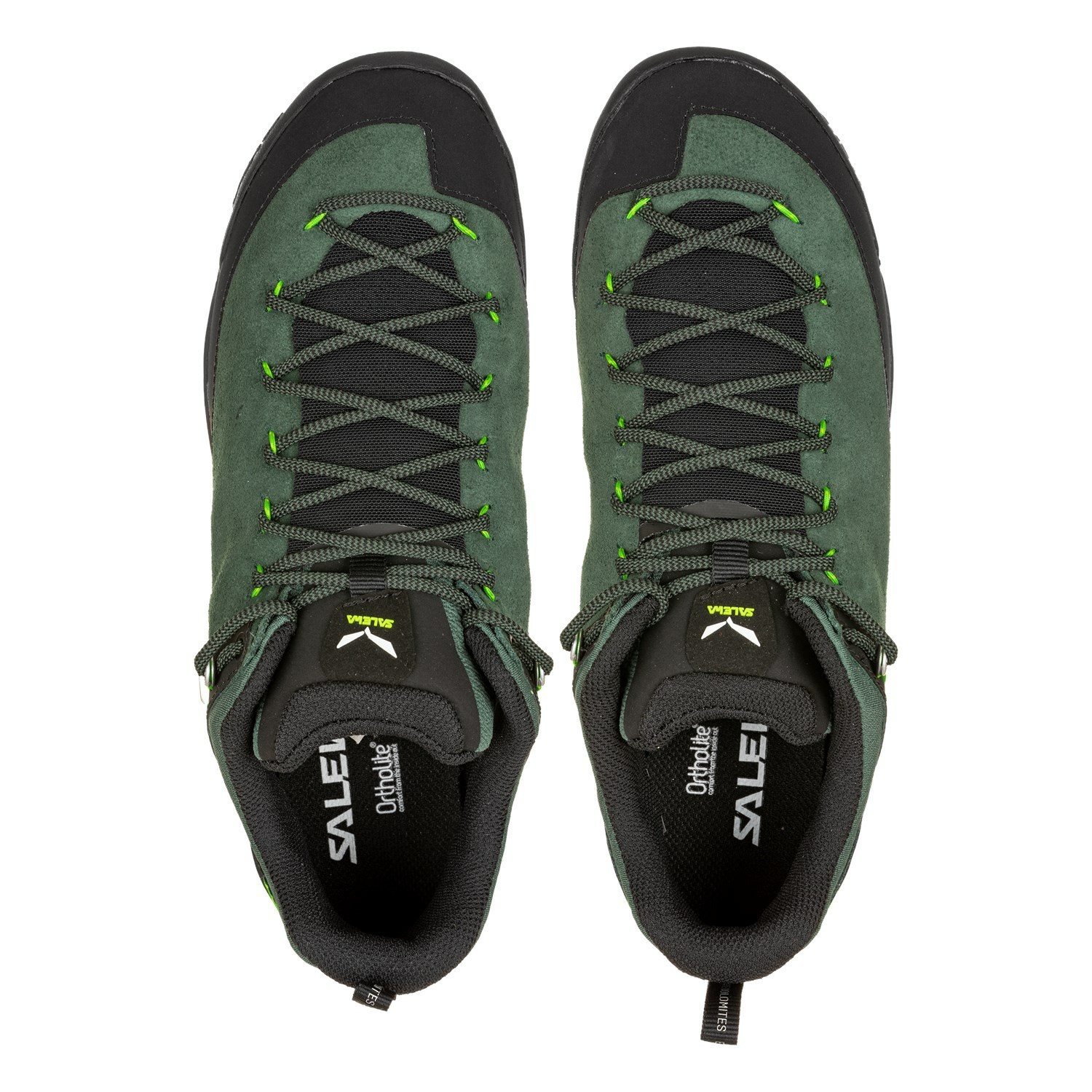 Zapatillas Trail Running Salewa Wildfire Cuero Hombre Verde Negras | VI9530214