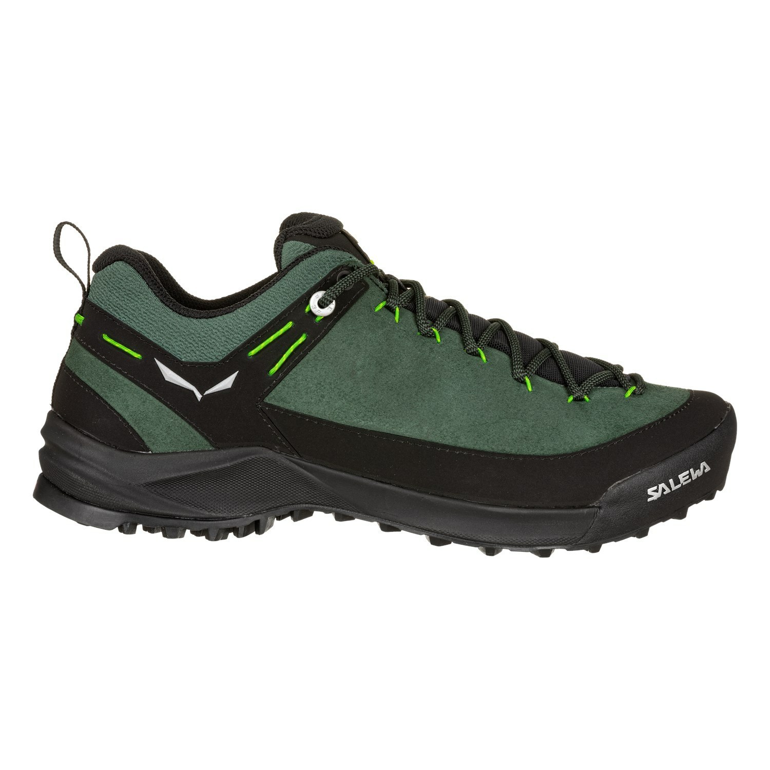 Zapatillas Trail Running Salewa Wildfire Cuero Hombre Verde Negras | VI9530214