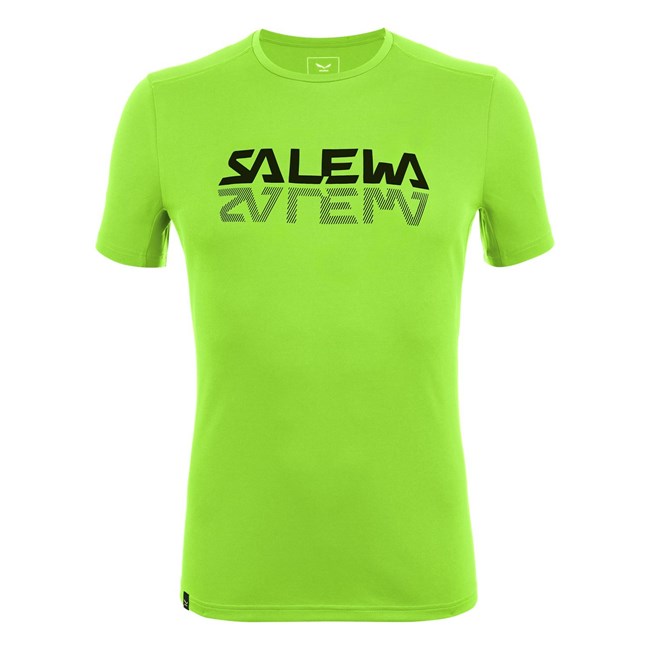 Camisas Manga Corta Salewa Deportivo Graphic Dry T-shirt Hombre Verde | KC7081946