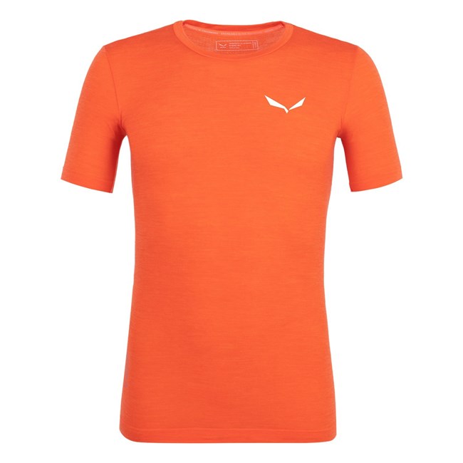 Camisas Manga Corta Salewa Zebru Fresh Merino Responsive T-Shirt Hombre Naranjas | OJ2704318