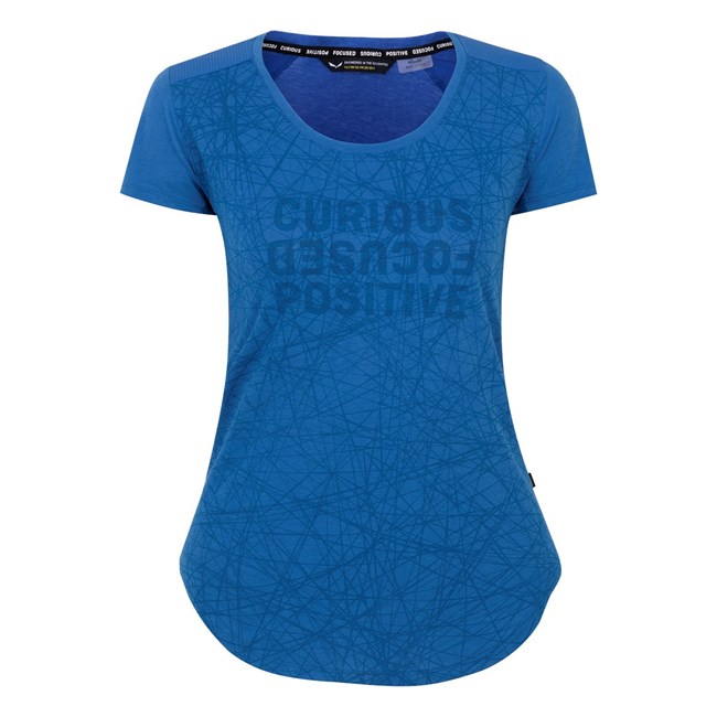 Camiseta Salewa Alpine Hemp Print Mujer Azules | KH1694725