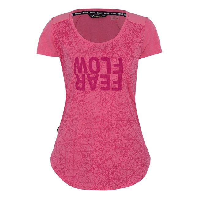 Camiseta Salewa Alpine Hemp Print Mujer Rosas | LD9672084