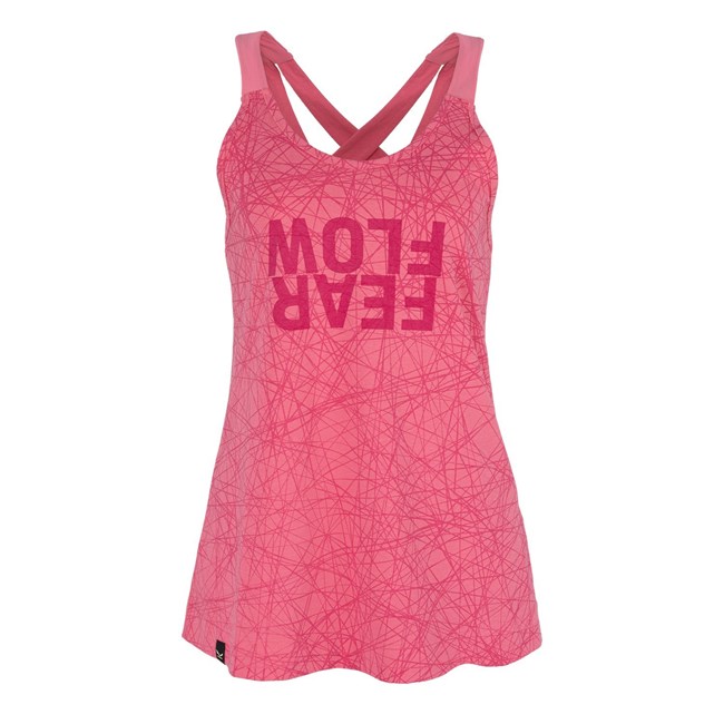 Camiseta Salewa Alpine Hemp Print Tanktop Mujer Rosas | TQ2951830