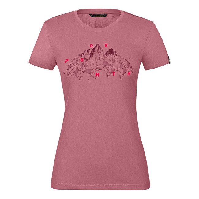 Camiseta Salewa Geometric Dry Mujer Rosas | UX9480167