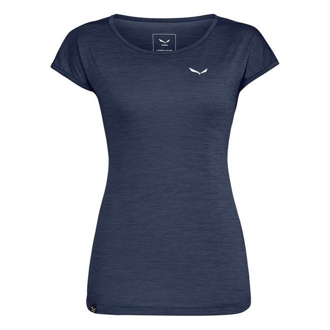 Camiseta Salewa Puez Melange Dry Mujer Azul Marino | DE2368457