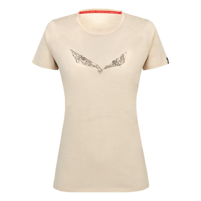 Camiseta Salewa Pure Hardware Merino Mujer Beige | RT3056294