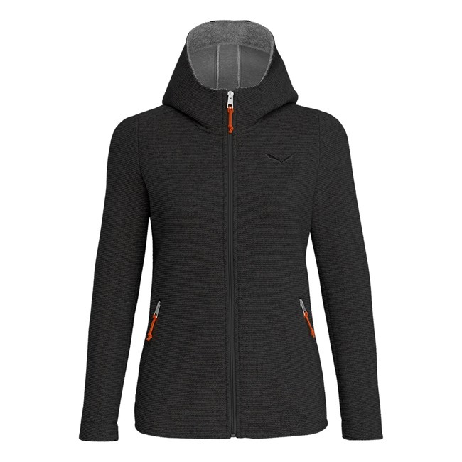 Chaqueta De Plumas Salewa Sarner 2L Wool Encapuchado Chaquetas Mujer Negras | NG3068475