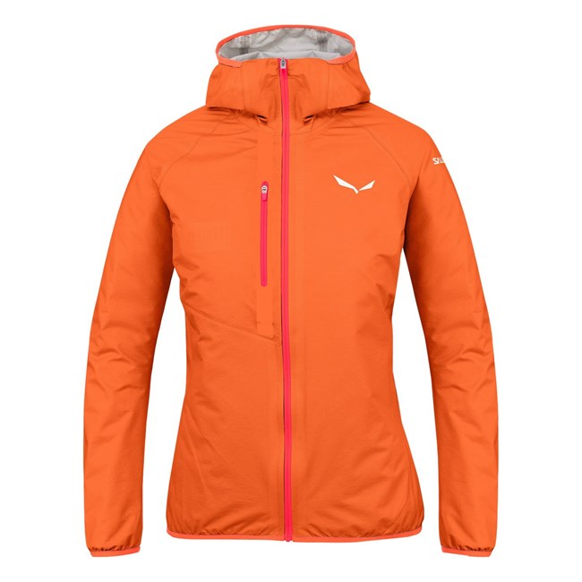 Chaqueta Impermeable Salewa Puez Light Powertex Mujer Naranjas | UZ1906832