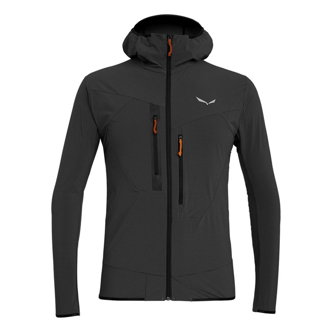 Chaqueta Softshell Salewa Puez 2 Durastretch Encapuchado Hombre Negras | XG7521493