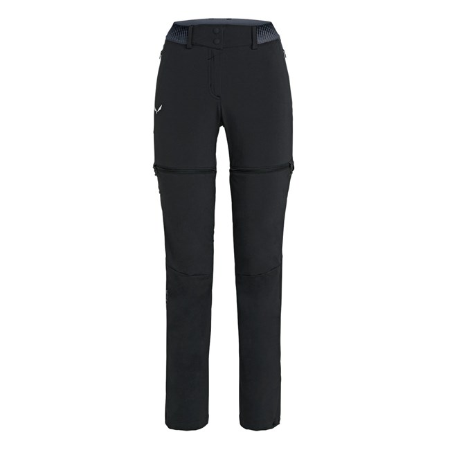 Pantalon Softshell Salewa Pedroc Durastretch Zip-Off Mujer Negras | GD3602875