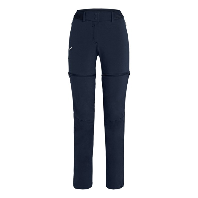 Pantalon Softshell Salewa Pedroc Durastretch Zip-Off Mujer Azul Marino | JL9324607