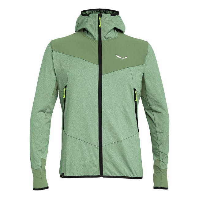 Sudadera Con Capucha Salewa Agner Híbrido Polarlite Durastretch Encapuchado Chaquetas Hombre Verde | EO1394057