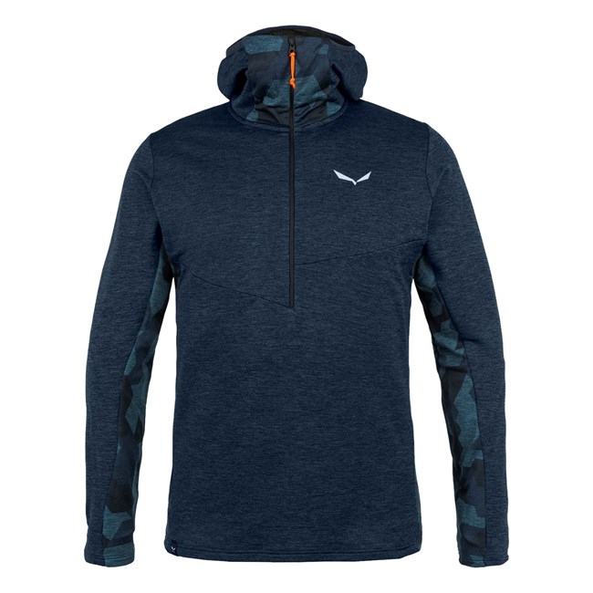 Sudadera Con Capucha Salewa Boe Merino Encapuchado Half Zip Tee Hombre Azules | PQ2108459