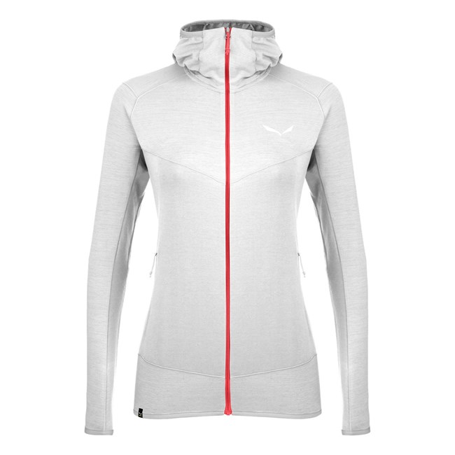 Sudadera Con Capucha Salewa Light Micro Polarlite Full Zip Encapuchado Chaquetas Mujer Gris | PV5182479