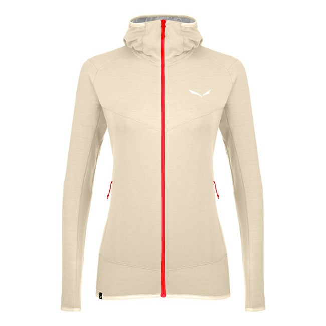 Sudadera Con Capucha Salewa Light Micro Polarlite Full Zip Encapuchado Chaquetas Mujer Beige Naranjas | SE2136479