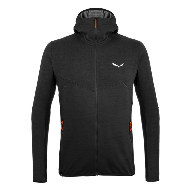 Sudadera Con Capucha Salewa Light Micro Polarlite Full Zip Encapuchado Chaquetas Hombre Negras | SW6325974