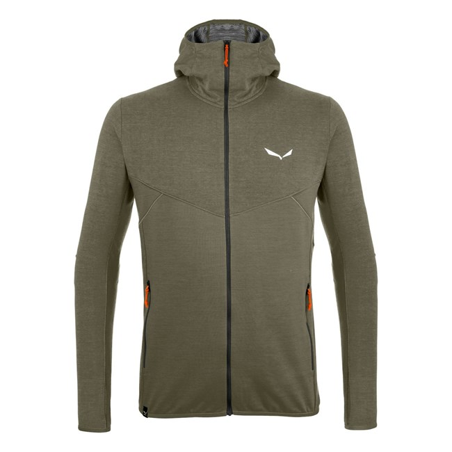 Sudadera Con Capucha Salewa Light Micro Polarlite Full Zip Encapuchado Chaquetas Hombre Marrones | ZM2347195