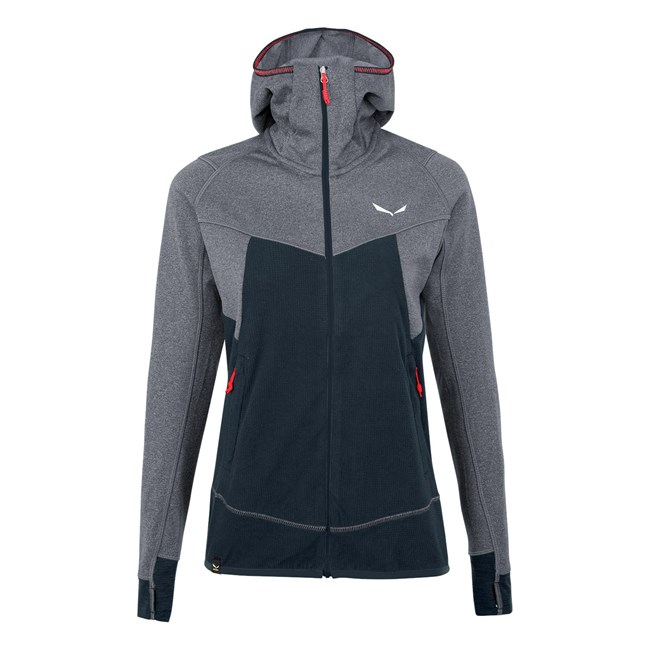 Sudadera Con Capucha Salewa Puez Híbrido Polarlite Encapuchado Chaquetas Mujer Gris | LC9843152