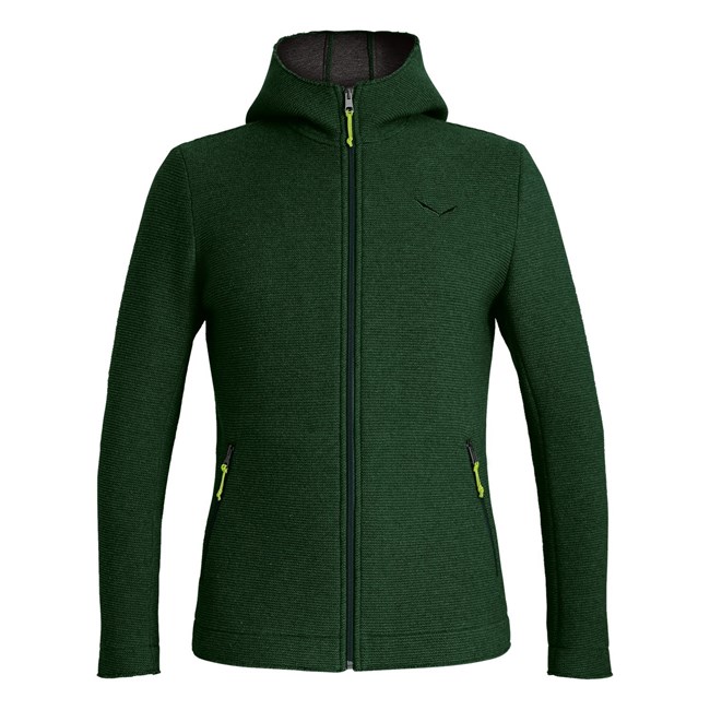 Sudadera Con Capucha Salewa SARNER 2L WOOL - HOODED Chaquetas Hombre Verde | DW7219463