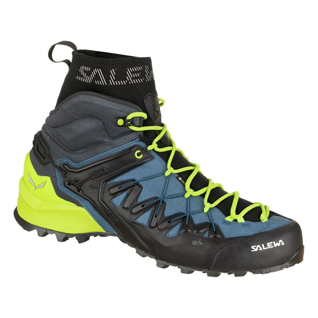 Zapatillas Senderismo Salewa Wildfire Edge Mid GORE-TEX® Hombre Negras Azules | IG5046829