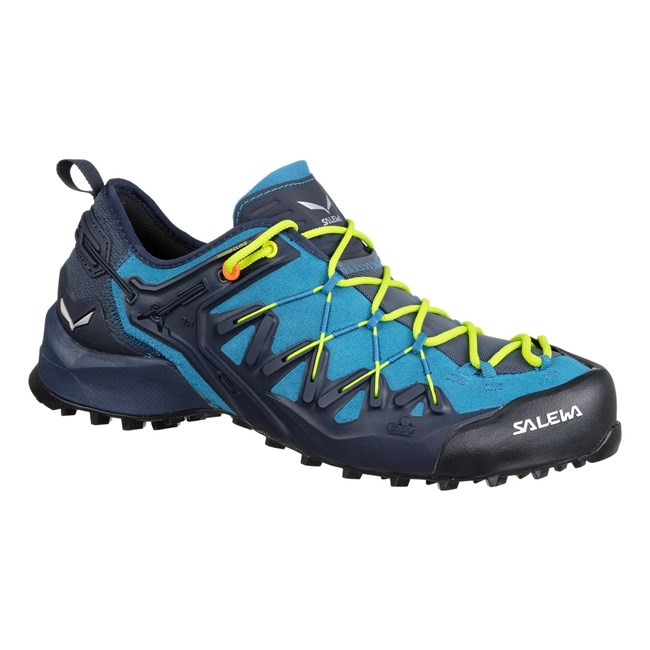 Zapatillas Senderismo Salewa Wildfire Edge Hombre Azules Negras | OJ0816293